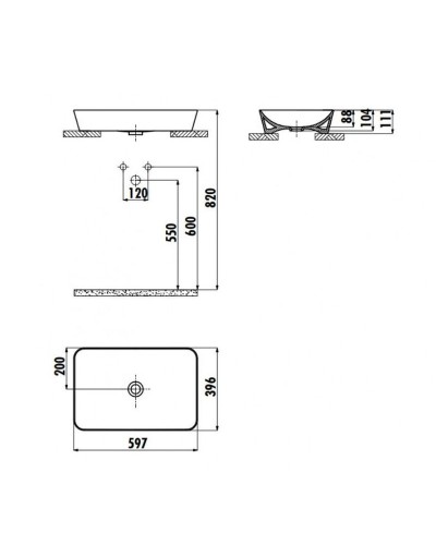 Раковина-чаша Creavit Ultra 60 UL060-00AM00E-0000 Антрацит матовая