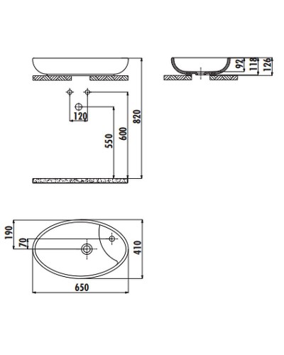 Раковина-чаша Creavit Minimal 65 MN065-00CB00E-0000 Белая