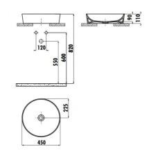 Раковина-чаша Creavit Ultra 45 UL145-00CB00E-0000 Белая