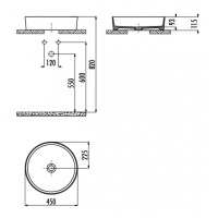Раковина-чаша Creavit Loop 45 LP145-00CB00E-0000 Белая