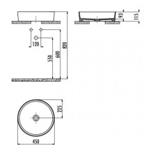 Раковина-чаша Creavit Loop 45 LP145-00CB00E-0000 Белая