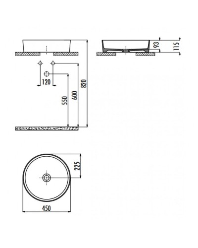 Раковина-чаша Creavit Loop 45 LP145-00CB00E-0000 Белая