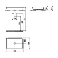 Раковина-чаша Creavit Loop 60 LP060-00CB00E-0000 Белая