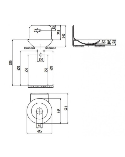 Раковина-чаша Creavit Foglia 45 FG045-00CB00E-0000 Белая