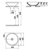 Раковина-чаша Creavit Minimal 45 MN045-00CB00E-0000 Белая