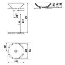 Раковина-чаша Creavit Minimal 45 MN045-00CB00E-0000 Белая