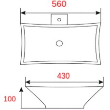 Раковина-чаша Mira 56 MR-5003A Белая
