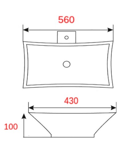 Раковина-чаша Mira 56 MR-5003A Белая
