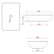 Раковина чаша 60х39 см Artceram Tai TAL0010100