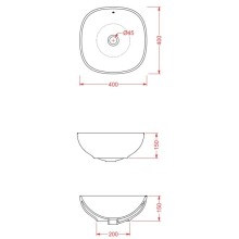 Раковина 40х40 см Artceram NF NFL001 01 00 bi