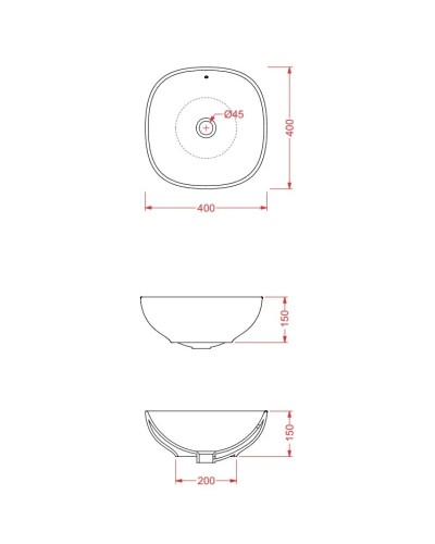 Раковина 40х40 см Artceram NF NFL001 01 00 bi