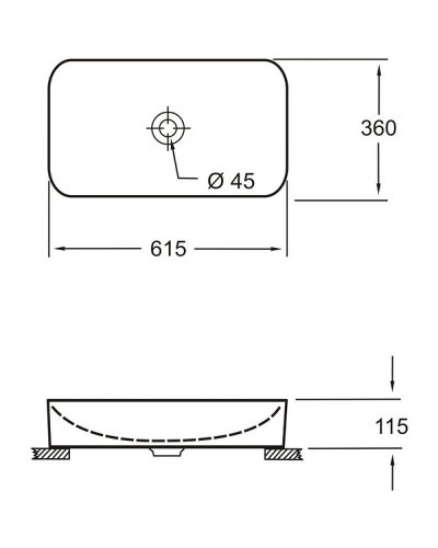 Раковина-чаша Pestan Fluenta Round Washbasin 62 40008299 Белая