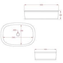 Раковина чаша 65х45 см Artceram Azuley AZL0020100bix0