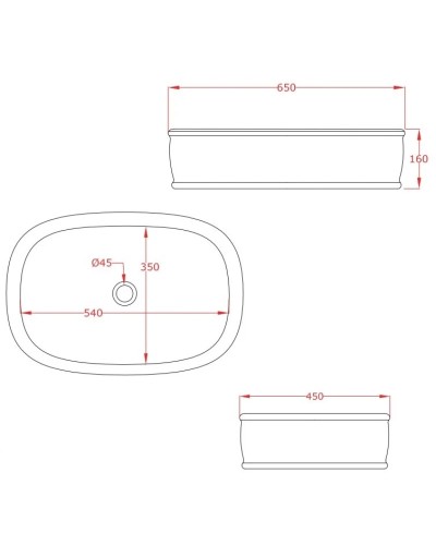 Раковина чаша 65х45 см Artceram Azuley AZL0020100bix0