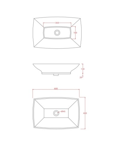 Раковина чаша 60х40 см Artceram Jazz JZL0020150BI/nerox0