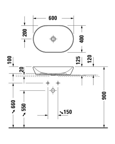 Раковина-чаша Duravit D-Neo 60 2372600070 Белая