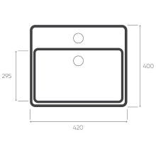 Раковина-чаша Bronze de Luxe 42 1060GD Белый глянец с золотистым рисунком
