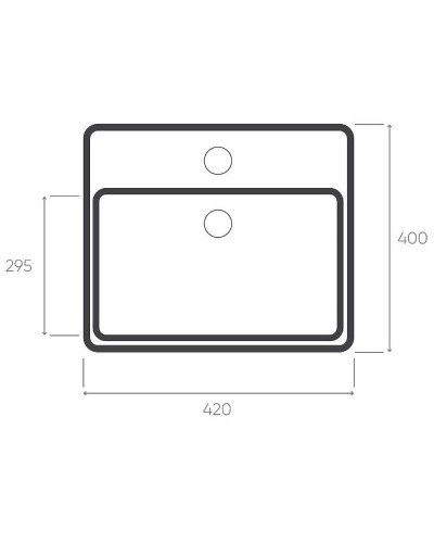 Раковина-чаша Bronze de Luxe 42 1060BD Белый глянец с серо-черным рисунком