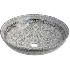 Раковина-чаша Bronze de Luxe Марракеш 40 1008G Белый глянец с декором