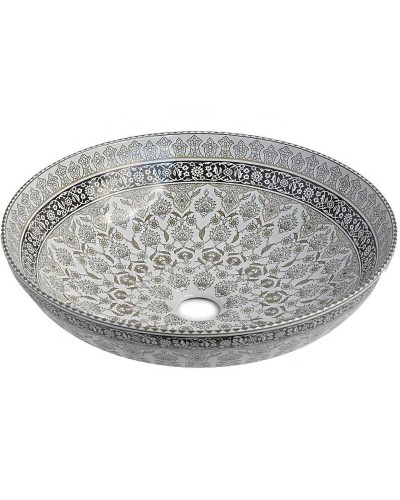 Раковина-чаша Bronze de Luxe Марракеш 40 1008G Белый глянец с декором