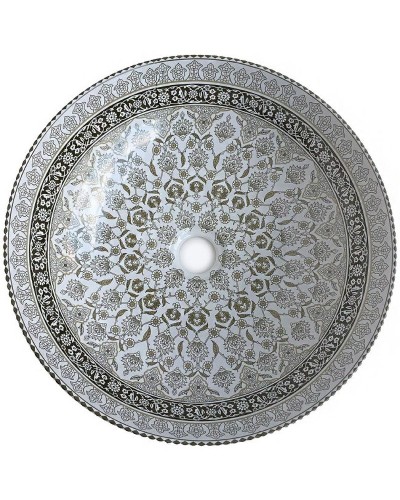 Раковина-чаша Bronze de Luxe Марракеш 40 1008G Белый глянец с декором