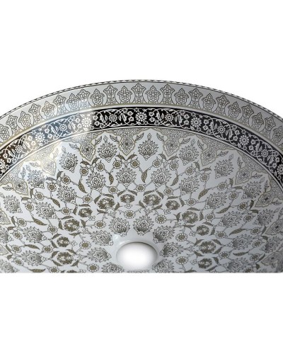 Раковина-чаша Bronze de Luxe Марракеш 40 1008G Белый глянец с декором