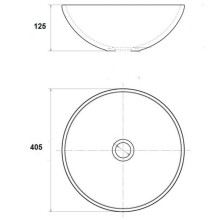 Раковина-чаша Bronze de Luxe Марракеш 40 1008G Белый глянец с декором
