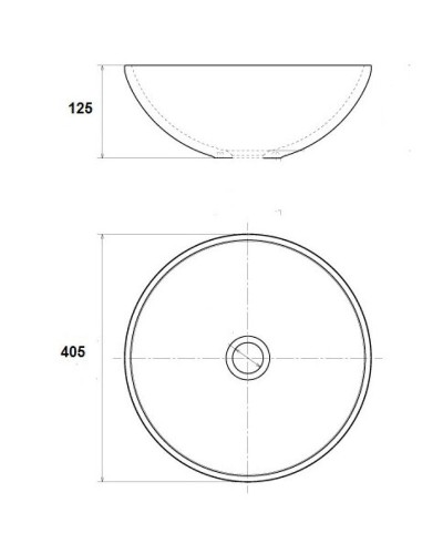 Раковина-чаша Bronze de Luxe Марракеш 40 1008G Белый глянец с декором