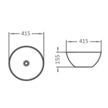 Раковина-чаша CeramaLux 41.5 104MW Белая матовая