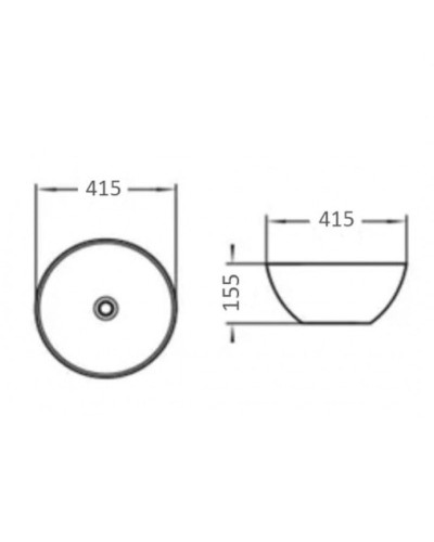 Раковина-чаша CeramaLux 41.5 104MW Белая матовая