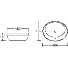 Раковина-чаша CeramaLux Lux Classic 60 2150 Белая