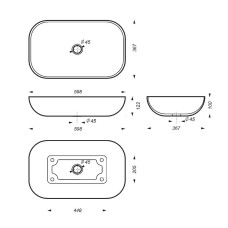 Раковина-чаша Sanita Luxe Infinity 60 INFSLWB01 Белая