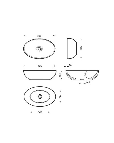 Раковина-чаша Sanita Luxe Ringo 53 RNGSLWB01 Белая