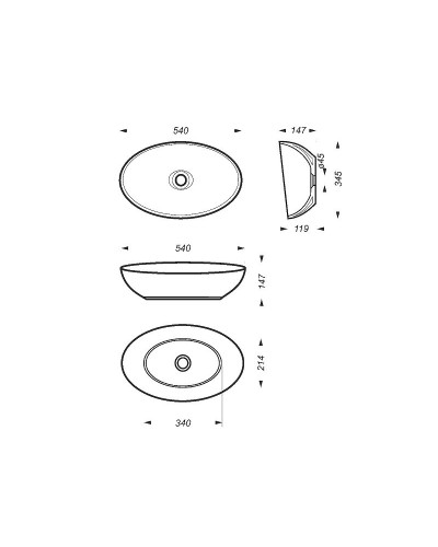 Раковина-чаша Sanita Luxe Ringo Cut 53 RNGSLWB01C Белая