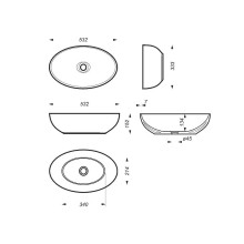 Раковина-чаша Sanita Luxe Ringo Slim 53 RNGSLWB01S Белая