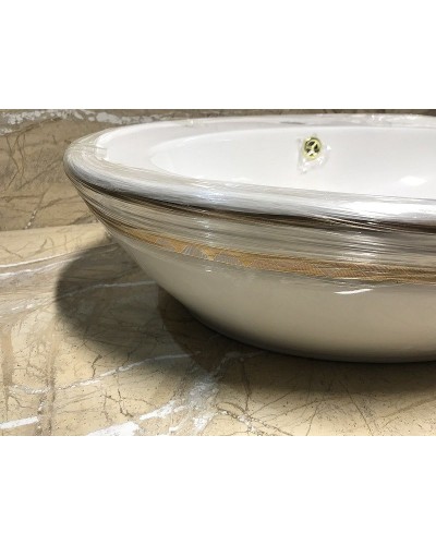 Раковина-чаша CeramaLux 60 2150G Белая Золото