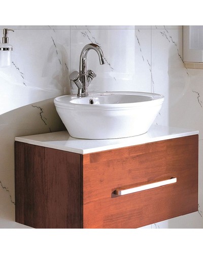 Раковина-чаша CeramaLux Lux Classic 60 3573 Белая Хром