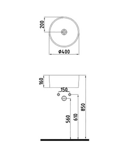 Раковина-чаша Bien Harmony 40 HRLG04001FD0B7000 Черная матовая