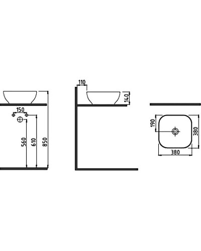 Раковина-чаша Bien Motto 38 MTLG03801FD0W5000 Белая