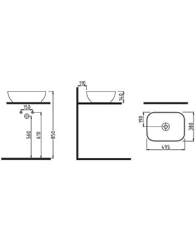 Раковина-чаша Bien Motto 49 MTLG05003FD0W5000 Белая