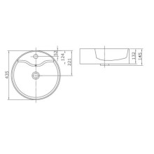 Раковина 43,5х43,5 см SSWW CL3076