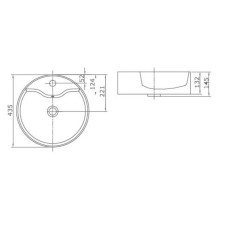 Раковина 43,5х43,5 см SSWW CL3076