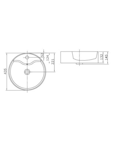 Раковина 43,5х43,5 см SSWW CL3076