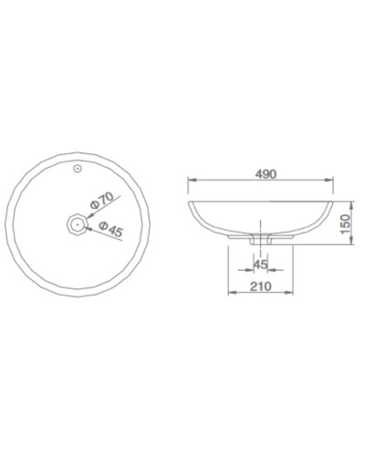 Раковина 49х49 см SSWW CL3157
