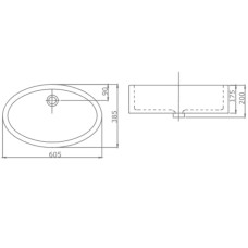 Раковина 60,5х38,5 см SSWW CL3004