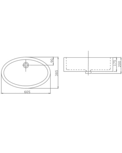 Раковина 60,5х38,5 см SSWW CL3004