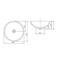 Раковина 45х45 см SSWW CL3001