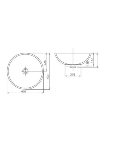 Раковина 45х45 см SSWW CL3001