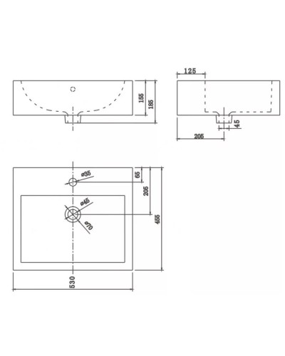Раковина 53х45,5 см SSWW CL3136