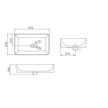 Раковина 61,5х37,5 см SSWW CL3152